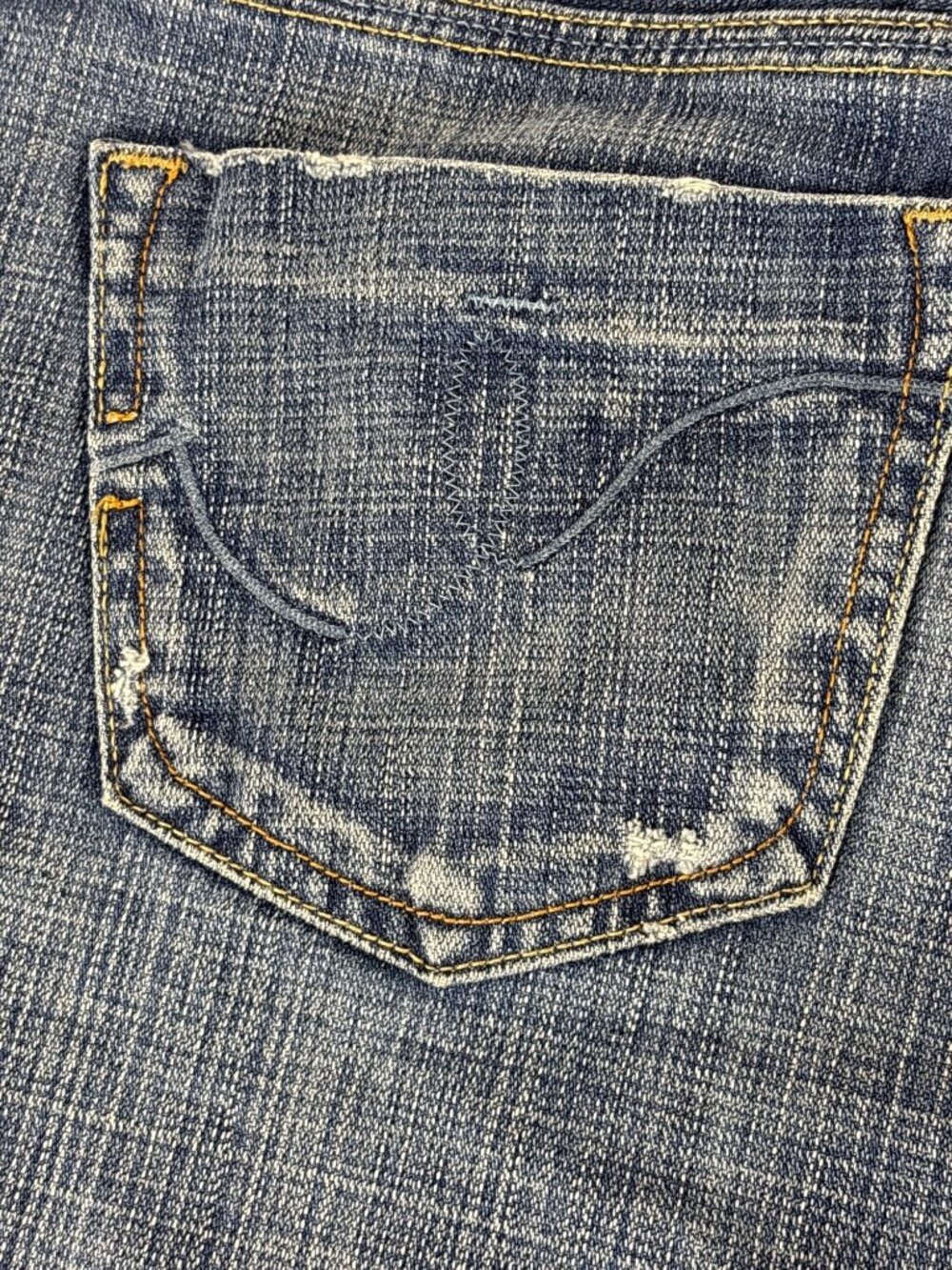 Sacred Blue Vintage Low Rise Bootcut Denim Jeans Medium Wash Size 27 - Picture 10 of 12